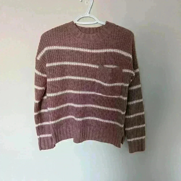 Pink Rose, Knit Sweater, Pink  and White, Size Small - Picture 7 of 12